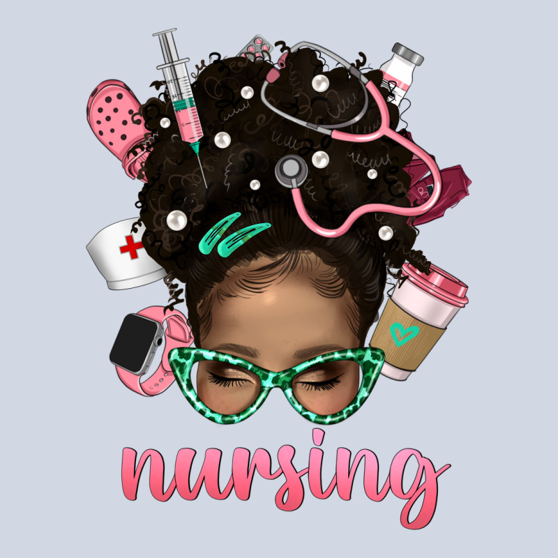 Afro Messy Bun Nursing Bbs Premium Sweatshirt by BundleAndBundleShop | Teevron