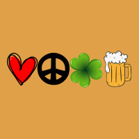 Funny St Patricks Day Love Peace Clover And Beer Premium Hoodie | Teevron