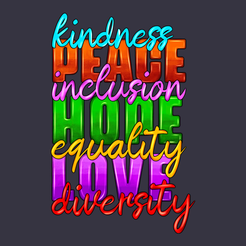 Kindness Peace Inclusion Hope Equality Love Diversity Vintage Hoodie by HRA Design Shop | Teevron