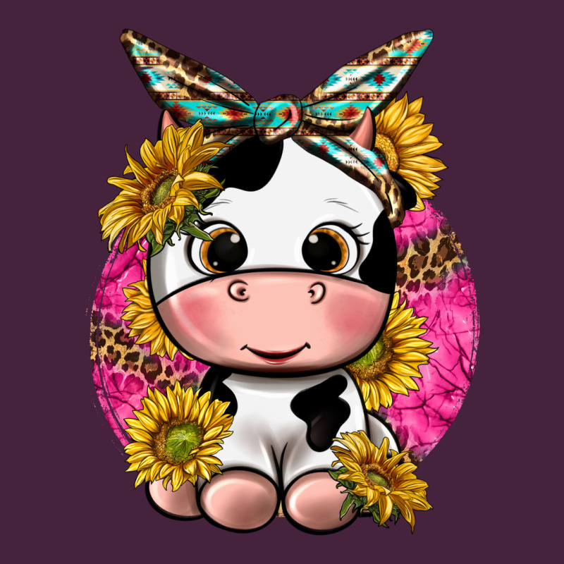 Cut Cow With Sunflower And Leopard  Pink Premium Tee by texasbilliewilder | Teevron