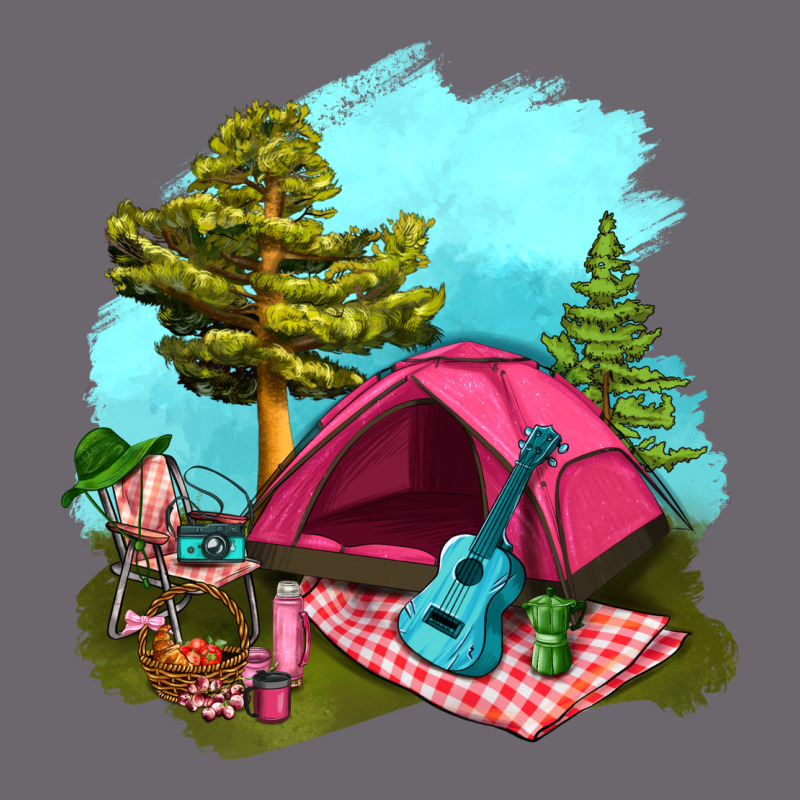 Glamping Camp And Pink Tent Premium Sweatshirt by BundleAndBundleShop | Teevron