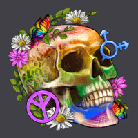 Pride Skull And Transgender Symbol With Peace Heavyweight Hoodie | Teevron