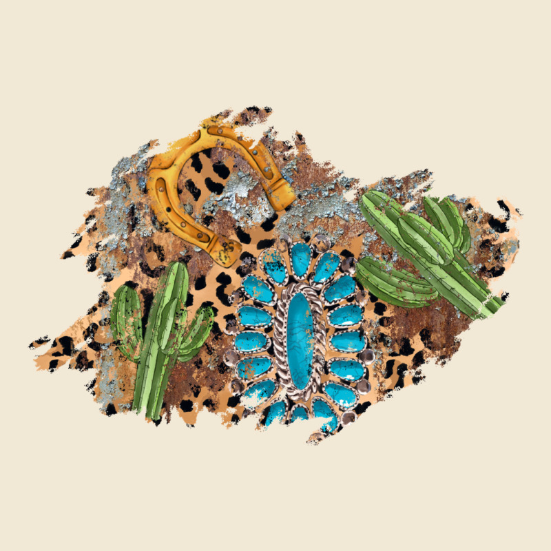 Horseshoe Leopard Gemstone Cactus Patch Ladies Tee by AdoDesignShop | Teevron
