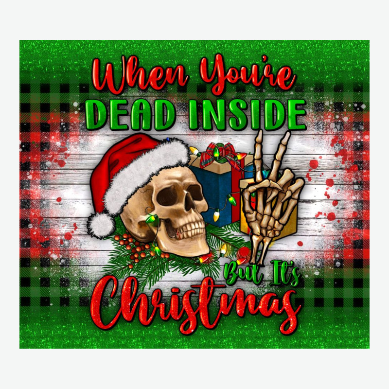When You’re Dead Inside But It's Christmas Tumbler Urban Heavy Tee by BundleAndBundleShop | Teevron