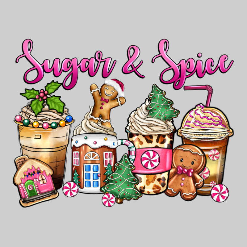 Sugar And Spice Pink Gingerbread Coffee Cups Premium Tee by Zillion Design Studio | Teevron