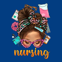 Messy Bun Nursing With Leopard Glasses Bbs Premium Sweatshirt | Teevron