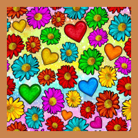 Pride Lgbtq Flowers And Hearts Seamless Pattern Heavyweight Hoodie | Teevron