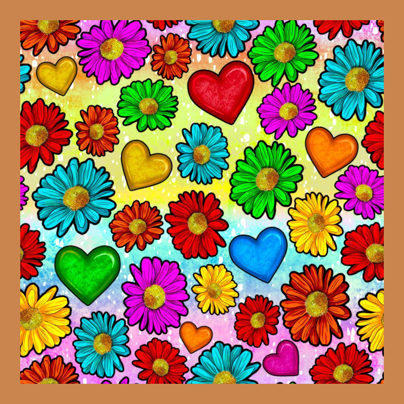 Pride Lgbtq Flowers And Hearts Seamless Pattern Heavyweight Hoodie by BundleAndBundleShop | Teevron