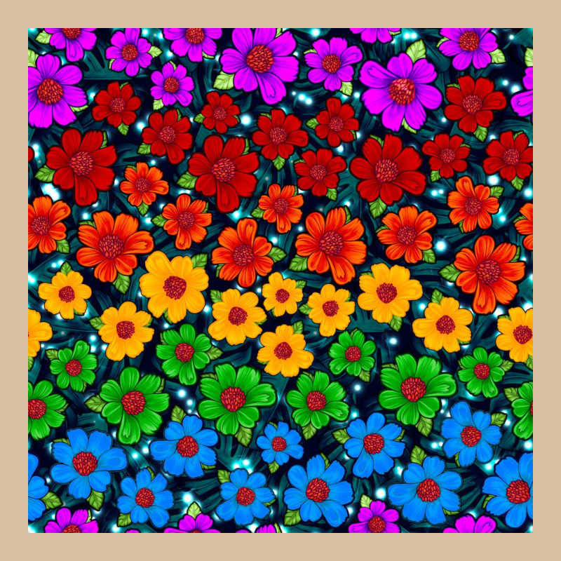 Pride Lgbtq Flowers Seamless Pattern Heavyweight Hoodie by BundleAndBundleShop | Teevron