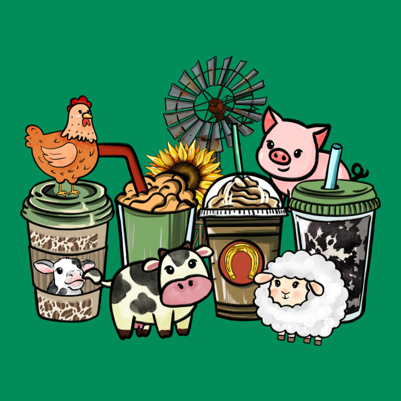 Farm Animal Coffee Cups Urban Hoodie by HowdyJamesFarm | Teevron