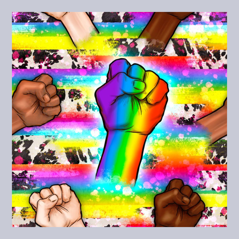 Pride Lgbtq Hands With Cowhide Seamless Pattern Heavyweight Hoodie by BundleAndBundleShop | Teevron