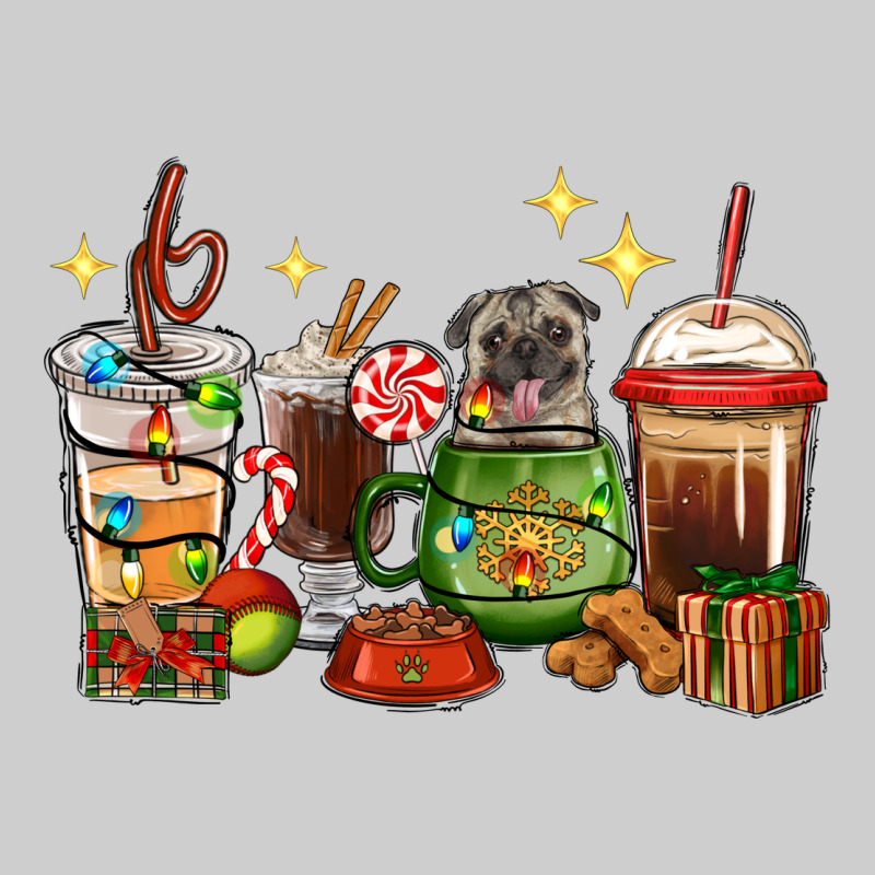 Christmas Coffee Cups With Pug Premium Tee by RanaPortraitStore | Teevron