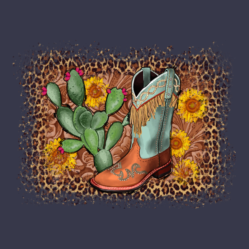 Cowboy Boots Cactus Leopard Long Sleeve Tee by AdoDesignShop | Teevron