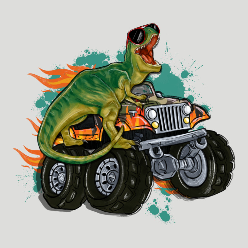 Monster Truck And T Rex Dinosaur Zipper Hoodie by MaliasSmallBusiness | Teevron