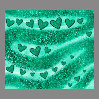 Green Glitter Heart Vintage Tee | Teevron