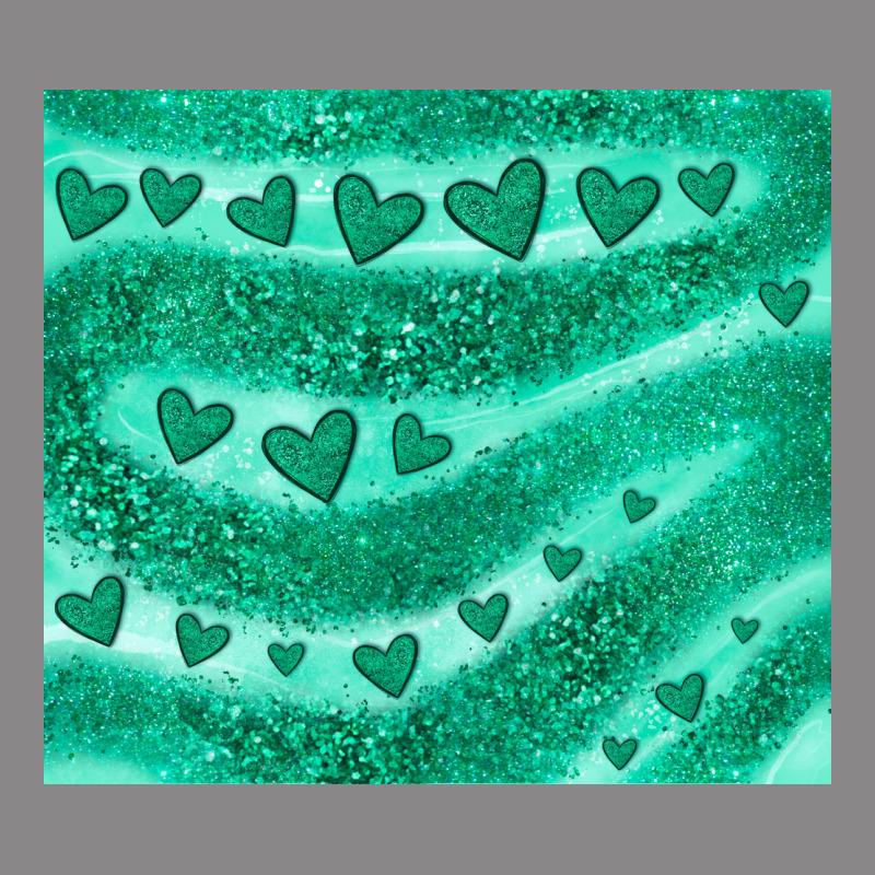 Green Glitter Heart Vintage Tee by JahusDesignShop | Teevron