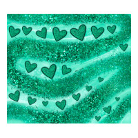 green glitter heart | Teevron
