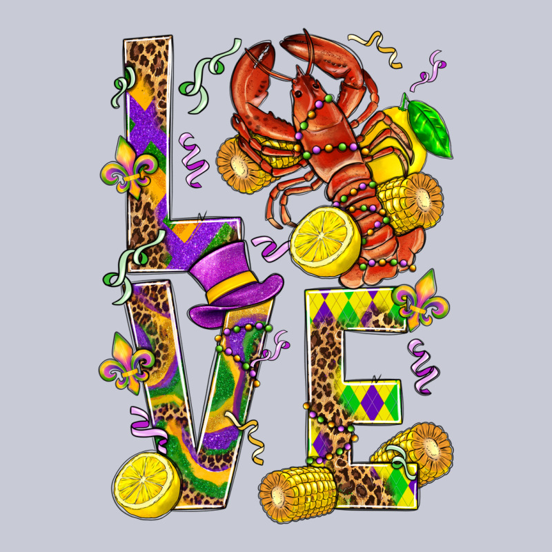 Love Crawfish Mardi Gras Heavyweight Hoodie by BundleAndBundleShop | Teevron