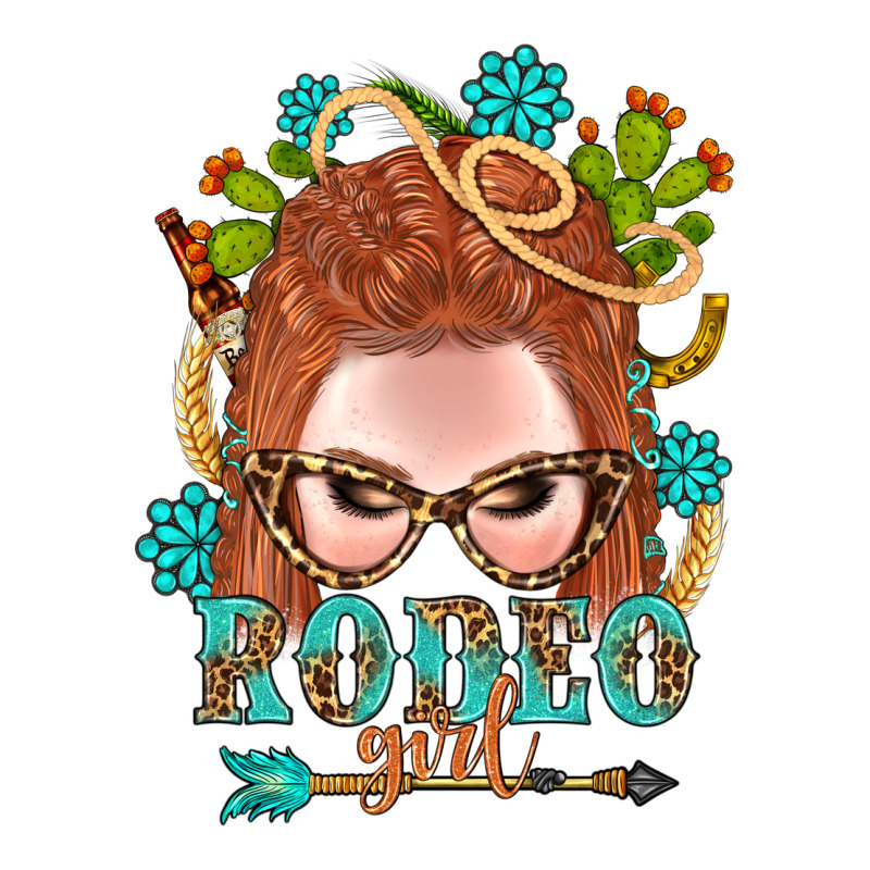 Western Rodeo Girl Braid Red Hair Premium Sweatshirt by BundleAndBundleShop | Teevron