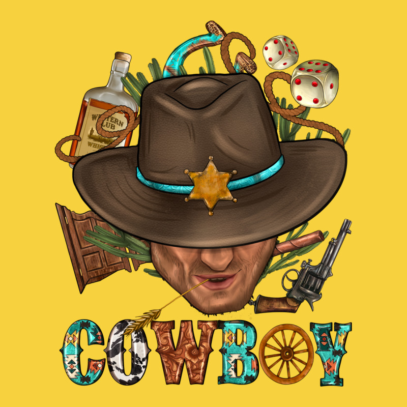Western Cowboy Portrait With Cactus Premium Sweatshirt by BundleAndBundleShop | Teevron