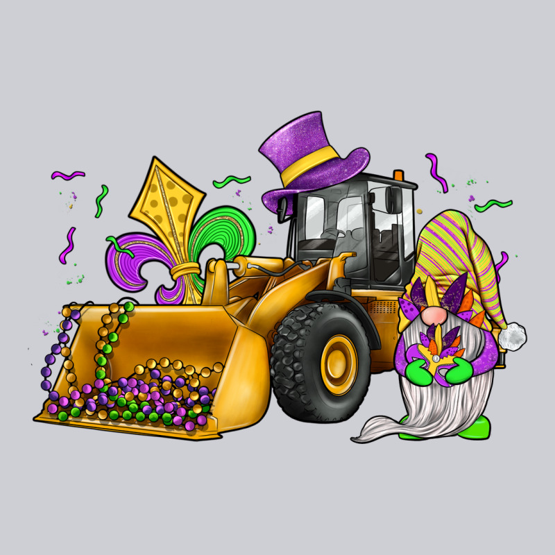 Mardi Gras Gnome Bulldozer Heavyweight Sweatshirt by JahusDesignShop | Teevron