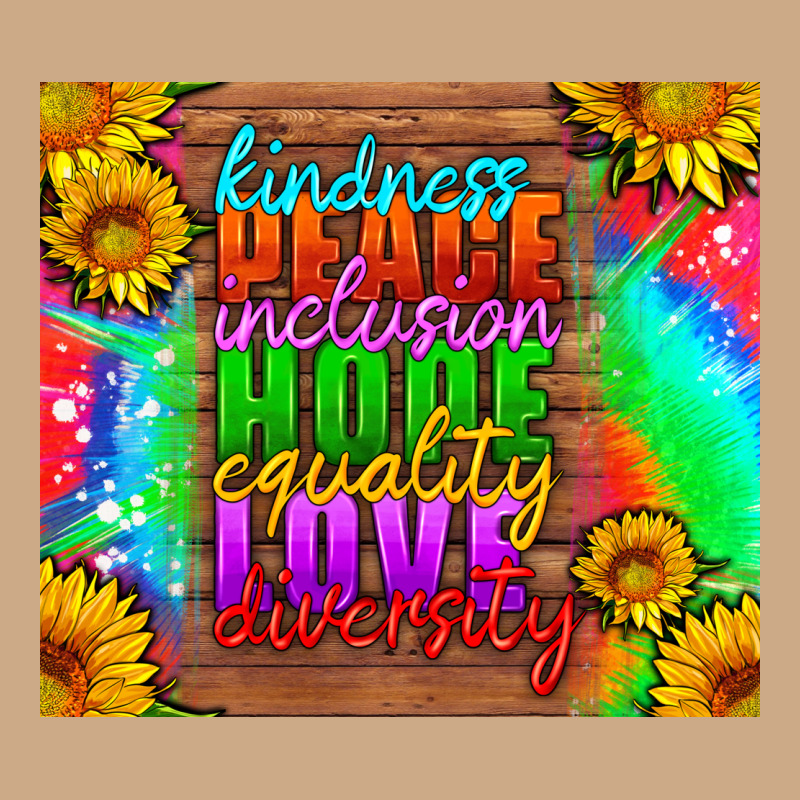Kindness Peace Inclusion Hope Equality Love Diversity Vintage Hoodie by HRA Design Shop | Teevron
