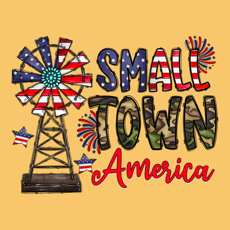Small Town America Vintage Hoodie by CowhideDigitalArt | Teevron