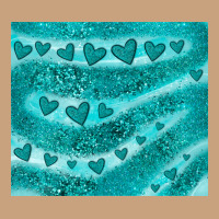Turquoise Glitter Heart Vintage Tee | Teevron