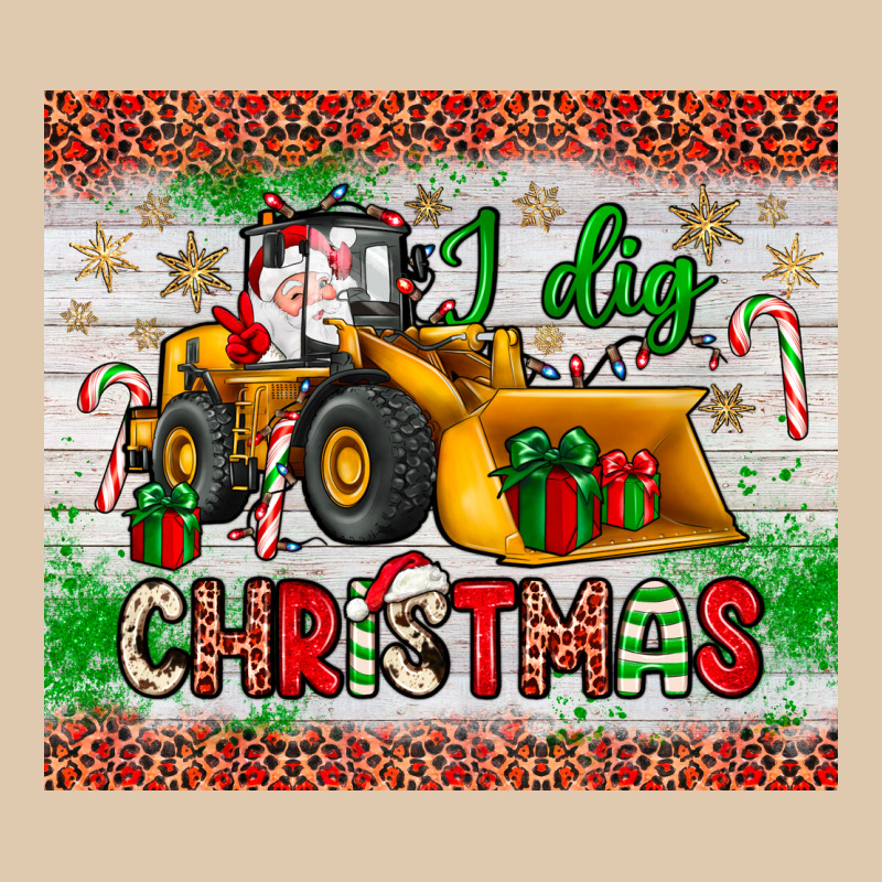 I Dig Christmas Bulldozer Santa Heavyweight Sweatshirt by JahusDesignShop | Teevron