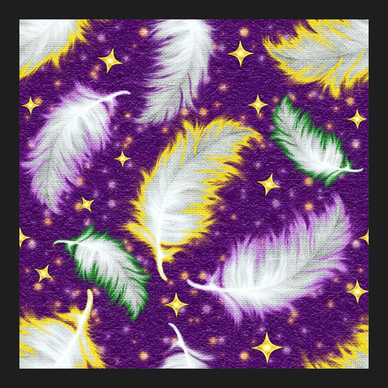 Mardi Gras Feathers Seamless Pattern Heavyweight Hoodie by BundleAndBundleShop | Teevron