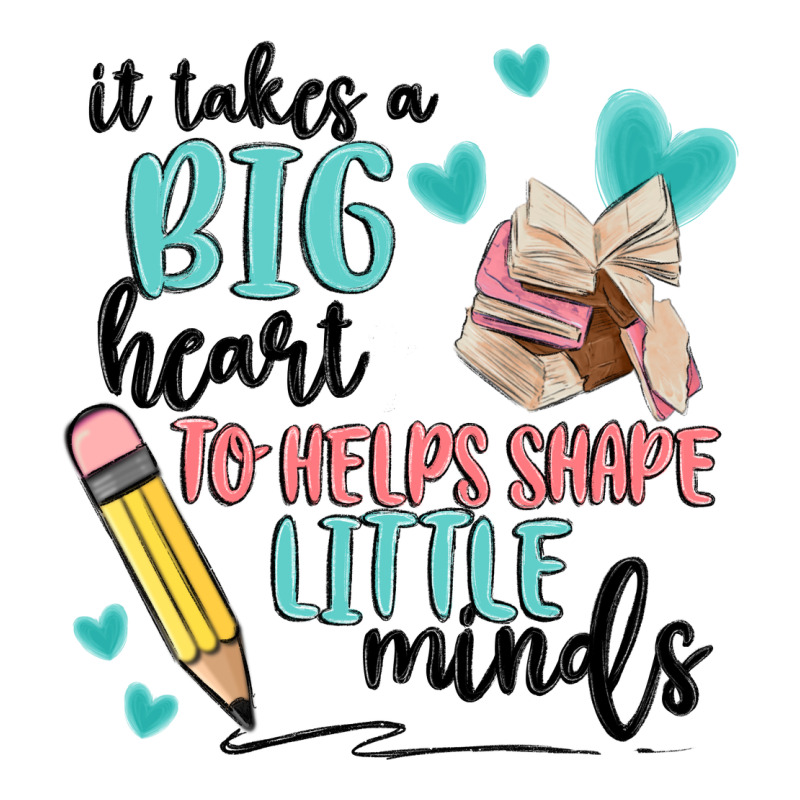 It Takes A Big Hearts To Helps Shape Little Minds Zipper Hoodie by MaliasSmallBusiness | Teevron