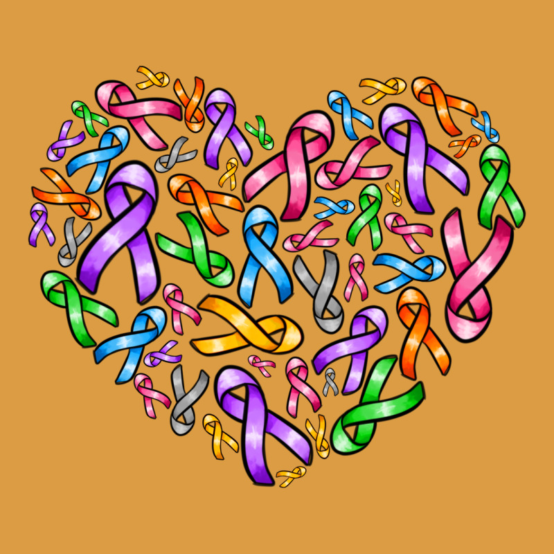 Cancer Ribbon Heart Urban Heavy Tee by AdoDesignShop | Teevron