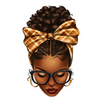 plaid bandana afro woman | Teevron