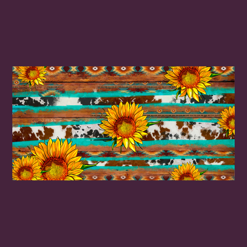 Aztec Sunflower Cowhide License Plate Long Sleeve Tee by Artiststas | Teevron