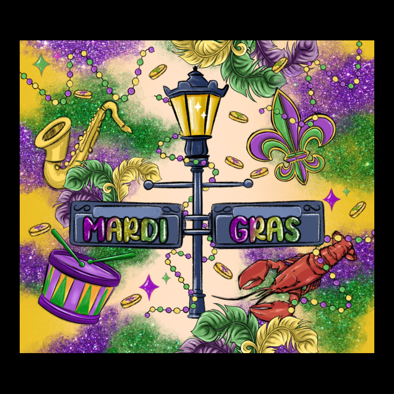 Mardi Gras Street Lights Zipper Hoodie by MaliasSmallBusiness | Teevron