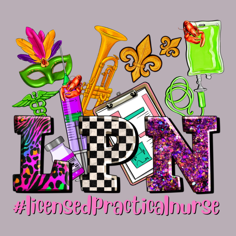 Mardi Gras Lpn Licensed Practical Nurse Vintage Tee by AdoDesignShop | Teevron