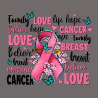 Breast Cancer Ribbons With Cancer Words Urban Heavy Tee | Teevron