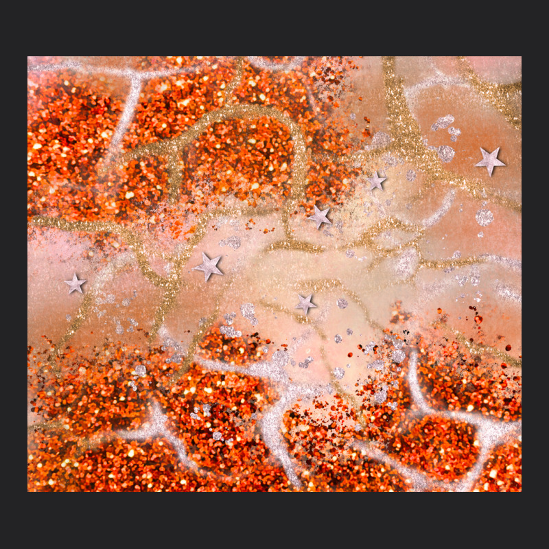Orange Glitter Vintage Tee by JahusDesignShop | Teevron