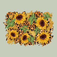 Cactus Leopard Sunflower Glitter Background Ladies Tee | Teevron