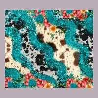 Turquoise Glitter Cowhide Vintage Tee | Teevron