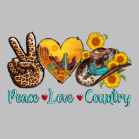 Peace Love Country Cowhide Cowboy Hat Long Sleeve Tee | Teevron