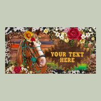 (preview)western Turquoise Gemstone Horse Cowhide Leopard Floral Backg Long Sleeve Tee | Teevron