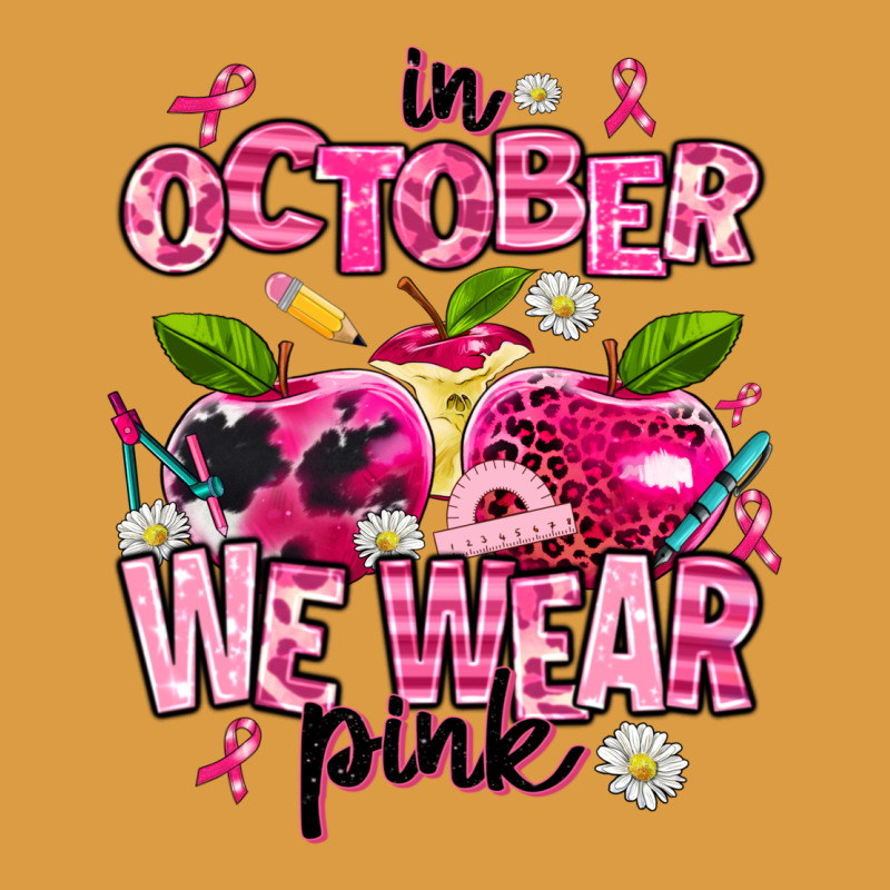 In October We Wear Pink Teachers Urban Heavy Tee by AdoDesignShop | Teevron