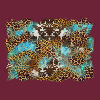 Western Leopards And Turquoise With Cowhide Background Long Sleeve Tee | Teevron