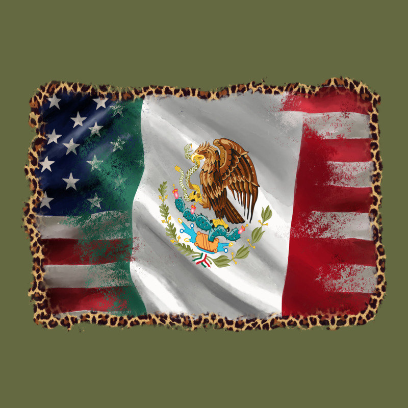 Mexico Flag And Usa Flag Long Sleeve Tee by AdoDesignShop | Teevron