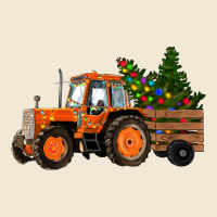 Christmas Orange Farm Tractor Premium Tee | Teevron