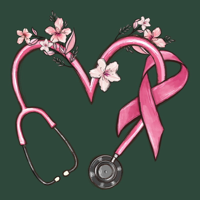 Stethoscope Nurse Medical Breast Cancer Awareness Zipper Hoodie by MaliasSmallBusiness | Teevron