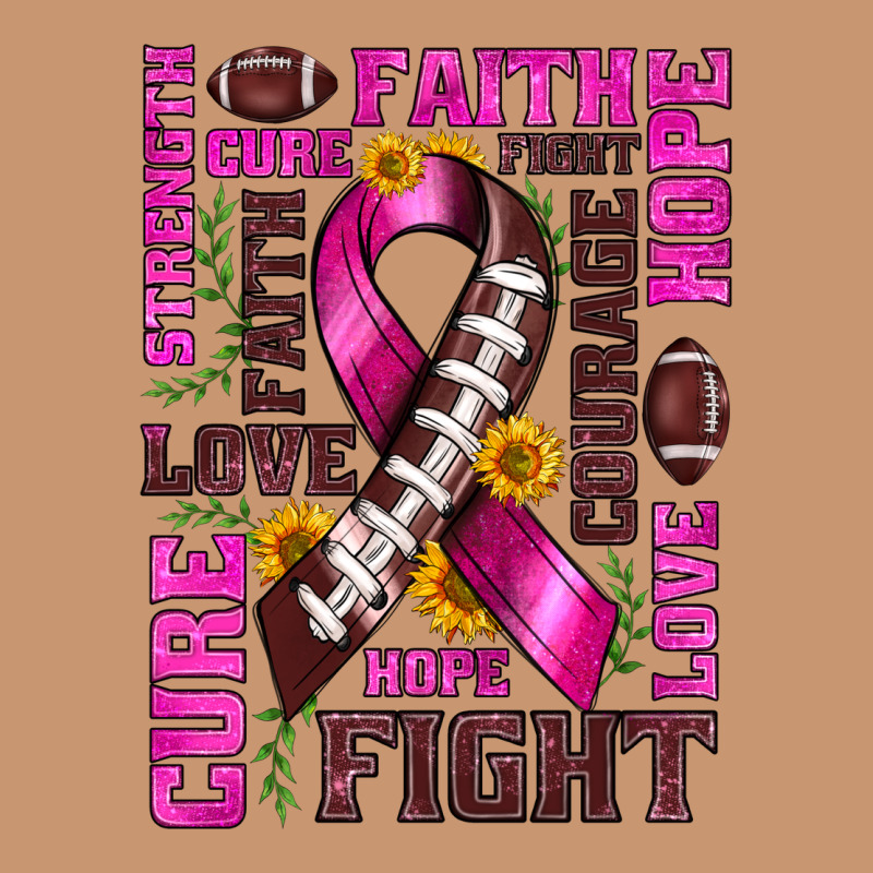 Breast Cancer American Football Ribbon Love Cure Fight Bbs Heavyweight Hoodie by BundleAndBundleShop | Teevron