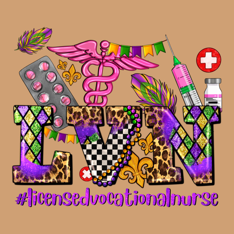 Mardi Gras  Lvn Licensed Vocational Nurse Vintage Tee by AdoDesignShop | Teevron