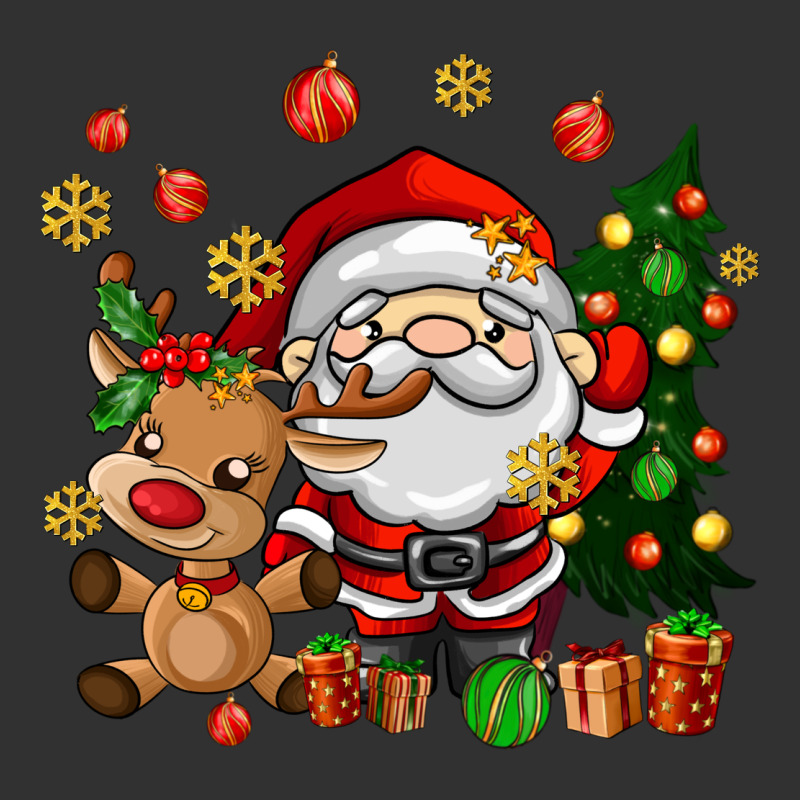Santa And Reindeer Urban Heavy Tee by AdoDesignShop | Teevron